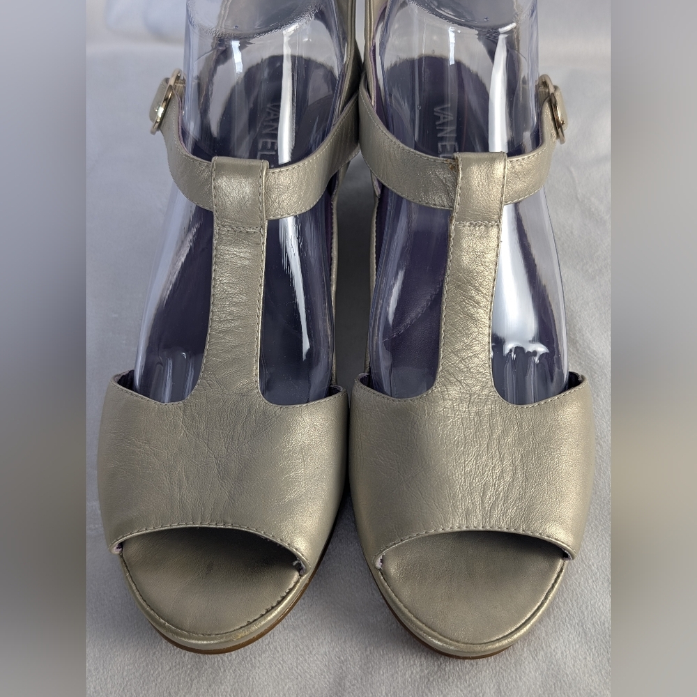 ☘️Vaneli Mary Jane Gladiator Peep Toe T-Strap Sandal Women's Size 10N - Picture 3 of 14